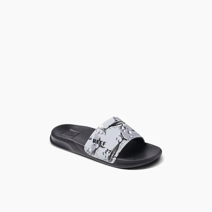 Reef Kids 58 Years One Slide Grey Camo Shark