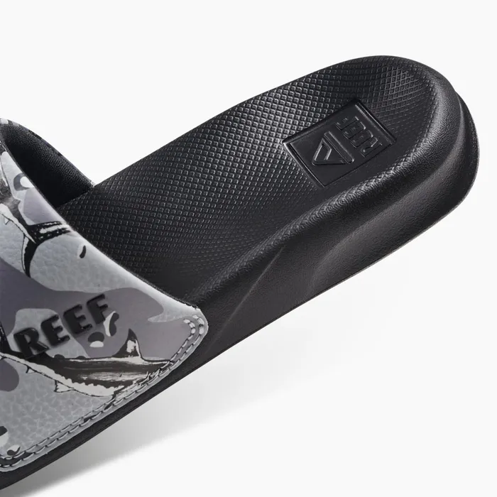 Reef Kids 58 Years One Slide Grey Camo Shark