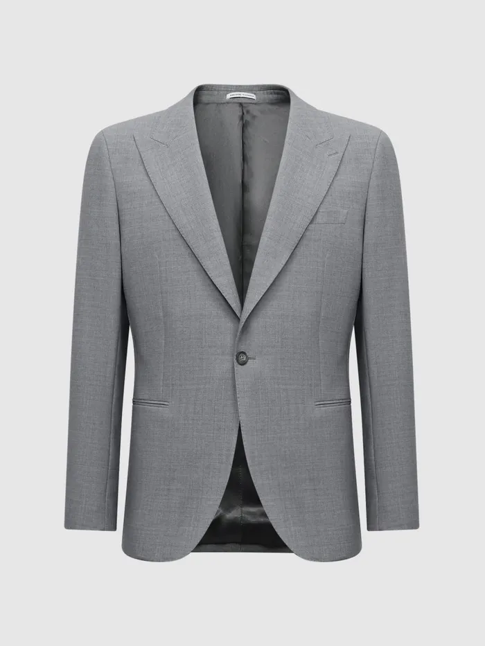 Reiss Blazers Arrow Slim Fit Single Breasted Wool Blend Blazer Soft Grey 8211 Men