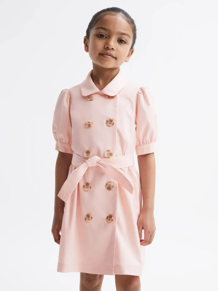 Reiss Dresses and Jumpsuits Naomi Puff Sleeve Belted Dress Pink 8211 Children