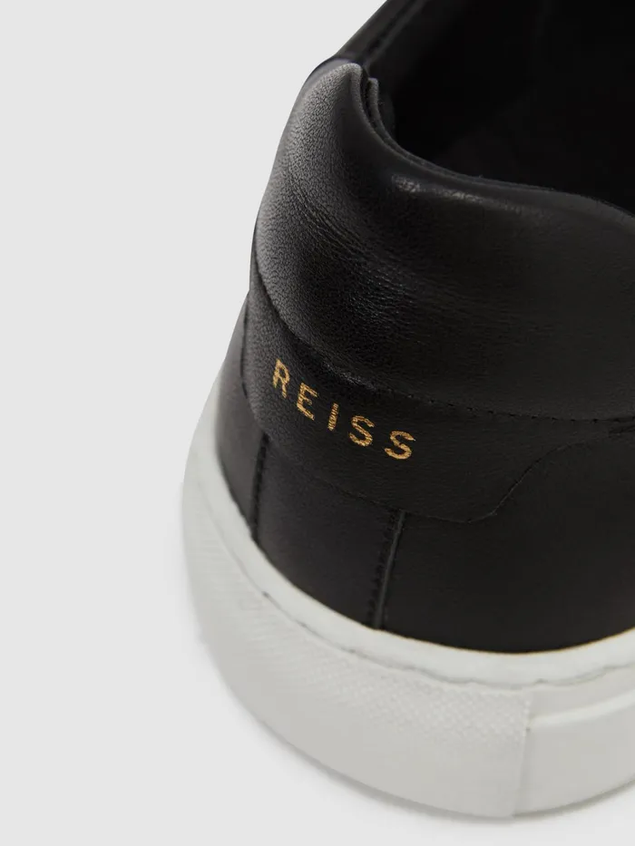 Reiss Trainers Finley Leather Trainers Black 8211 Men