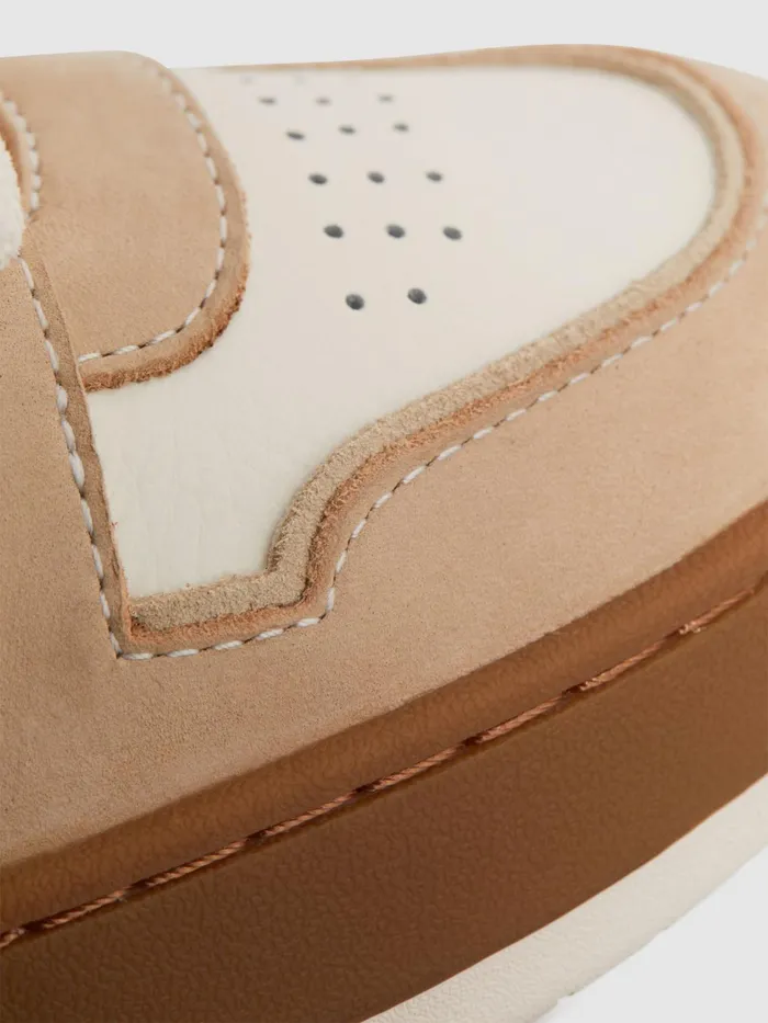 Reiss Trainers Frankie Leather Suede Low Cut Trainers Taupe 8211 Women