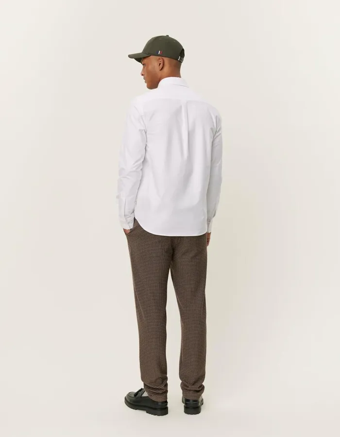 ShirtsOvershirts Men Les Deux Konrad Contrast Oxford Shirt 8211 WhiteWhite