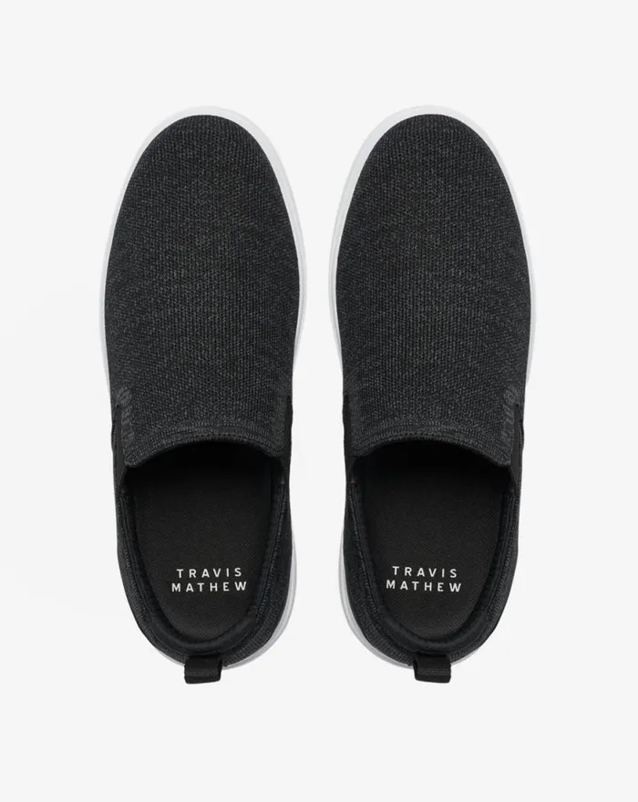 Shoes THE MODERN SLIPON SHOE Heather Black TravisMathew Casual Shoes