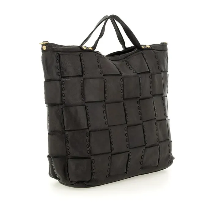 ShoppersTote Bags Women Campomaggi Edera Black ShoppersTote Bags Women Campomaggi Edera Black