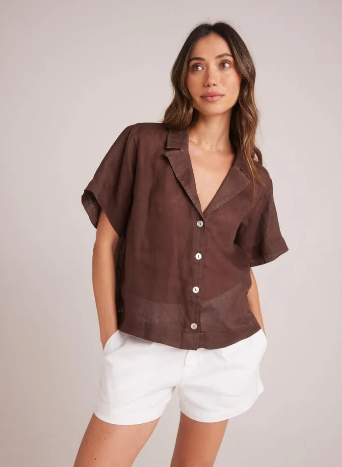 Short Sleeve Flowy Button Down 8211 Cocoa Cabana Women Bella Dahl Button Down Short Sleeve Flowy Button Down 8211 Cocoa Cabana Women Bella Dahl Button Down