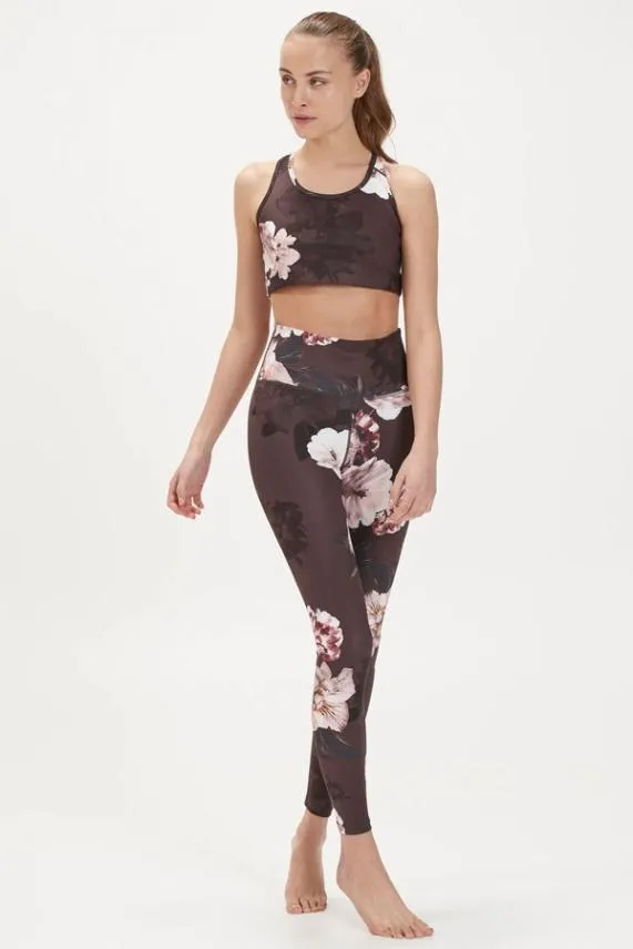 Sosandar France Black Floral High Waisted Activewear Leggings Black Women Activewear