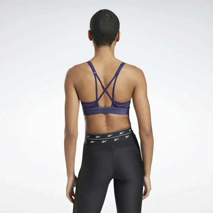 Sports Bras Womens Reebok Lux Strappy Bra Dark Orchid