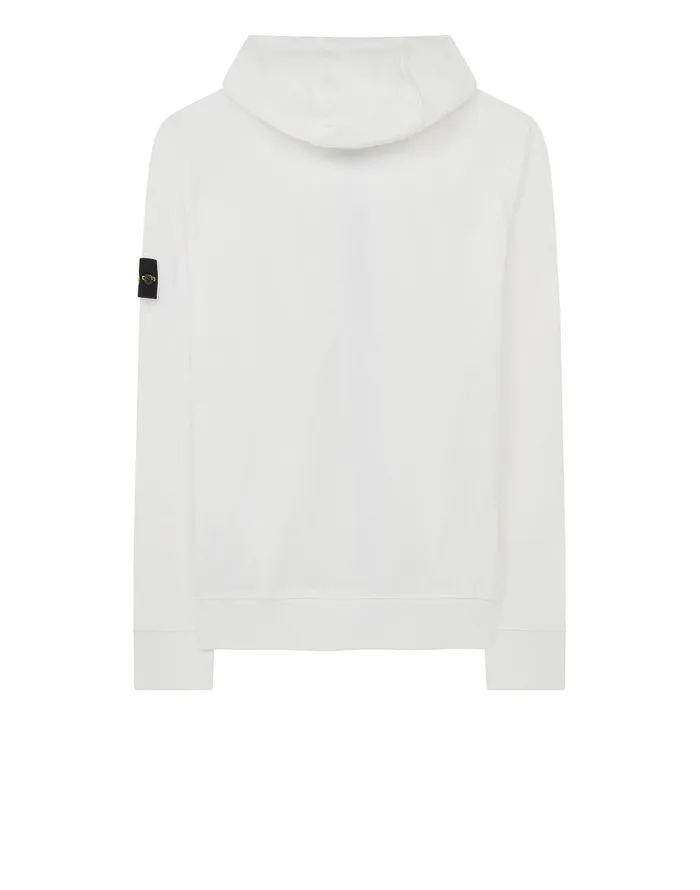 Stone Island Sweatshirts 61150 Hooded Full Zip Sweatshirt In White 8211 Mens