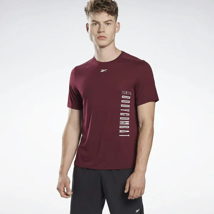 TShirts and Graphic Tees Mens Reebok LES MILLS BODYCOMBAT Supremium Tee Maroon TShirts and Graphic Tees Mens Reebok LES MILLS BODYCOMBAT Supremium Tee Maroon