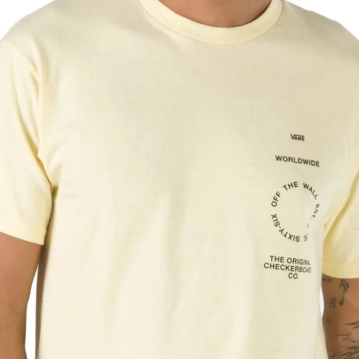 TShirts and Tanks Men Vans Distortion Type TShirt Double Cream