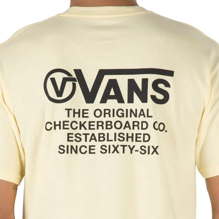TShirts and Tanks Men Vans Distortion Type TShirt Double Cream