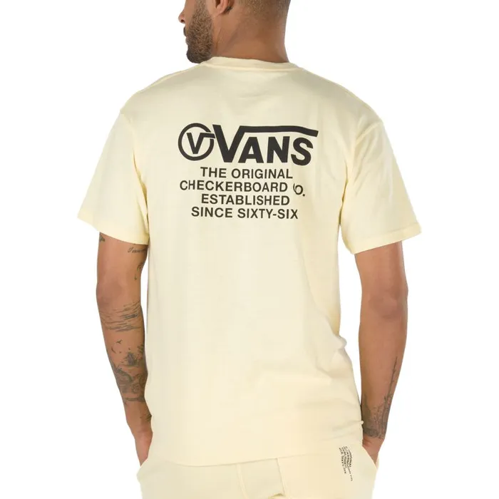 TShirts and Tanks Men Vans Distortion Type TShirt Double Cream