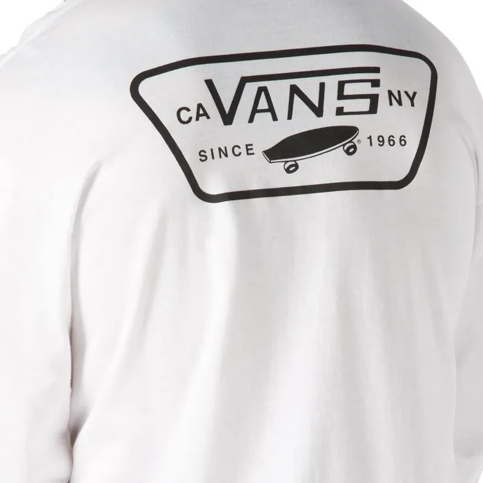 TShirts and Tanks Men Vans Full Patch Back Long Sleeve TShirt Whiteblack