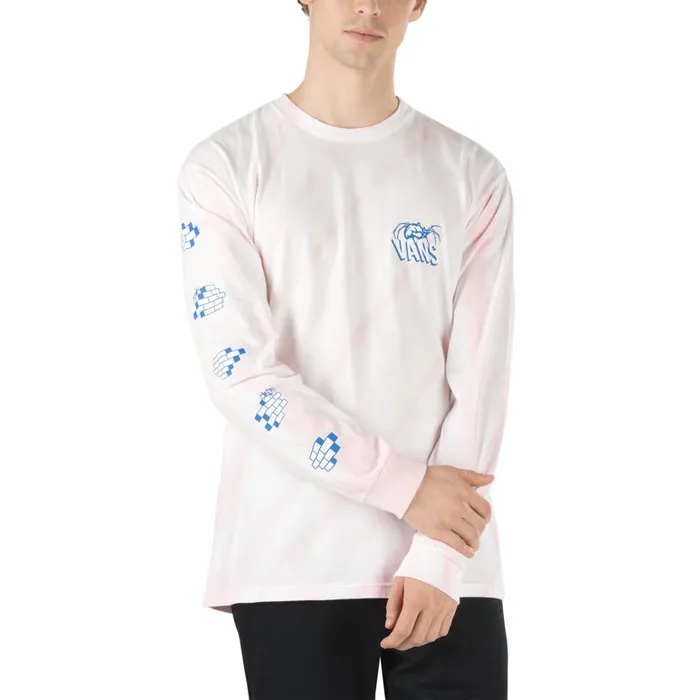 TShirts and Tanks Men Vans Widow Maker Tie Dye Long Sleeve TShirt Vans Cool Pink