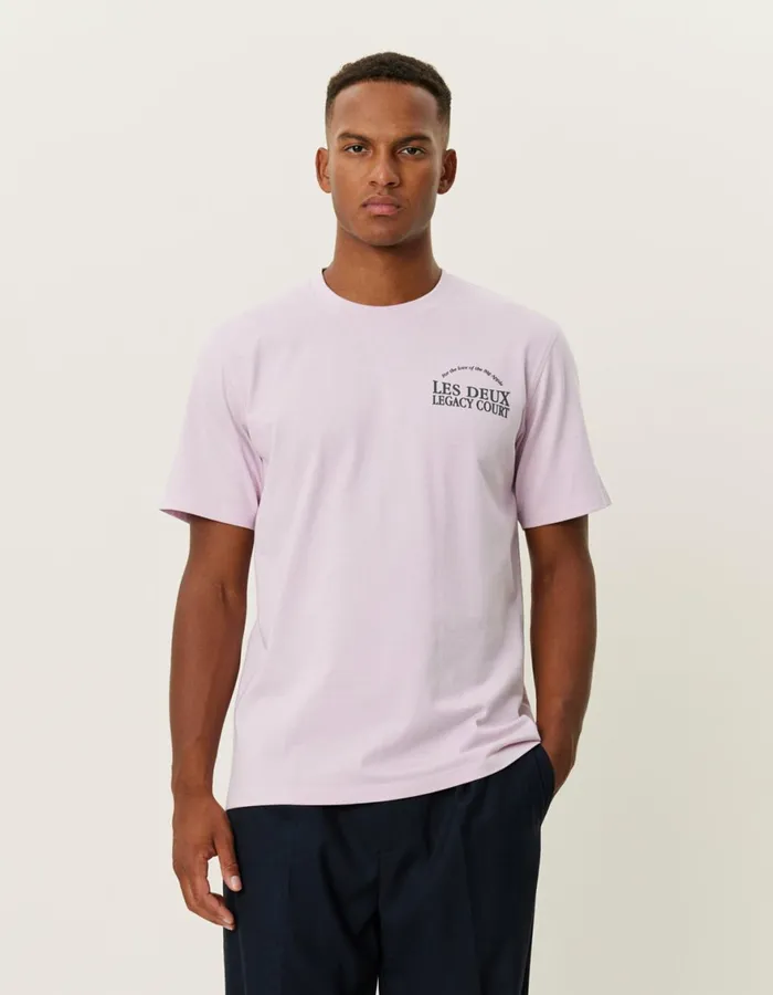 Tshirts Men Les Deux Legacy Court TShirt 8211 Oyster Rose
