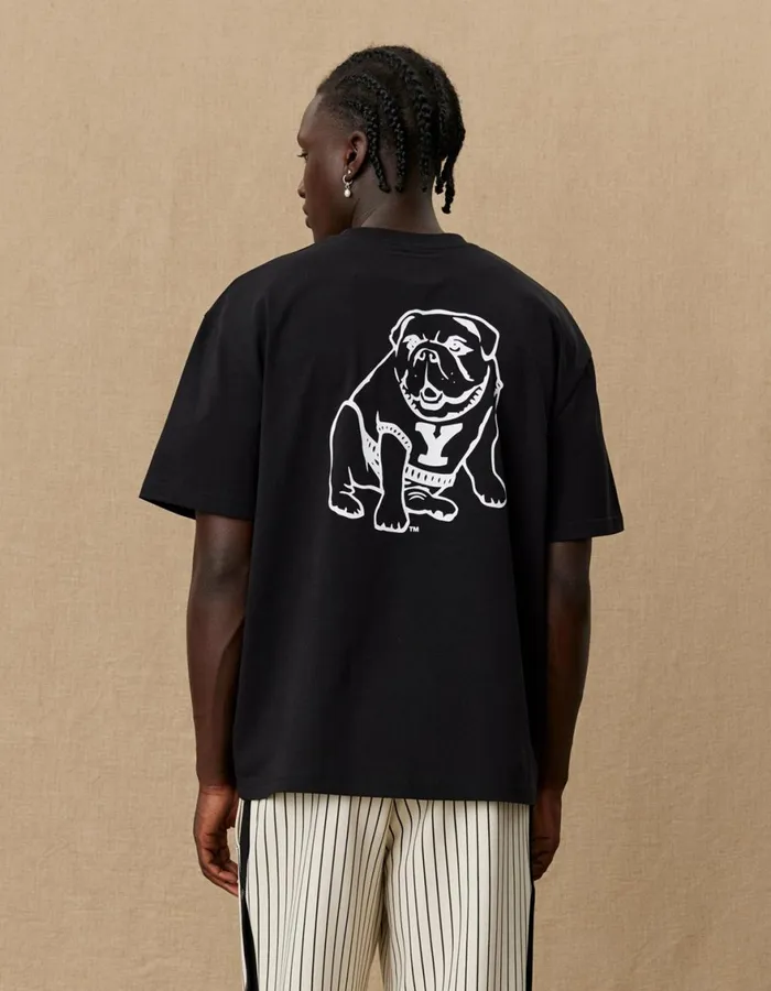 Tshirts Men Les Deux Yale Bulldog TShirt 8211 BlackBlack