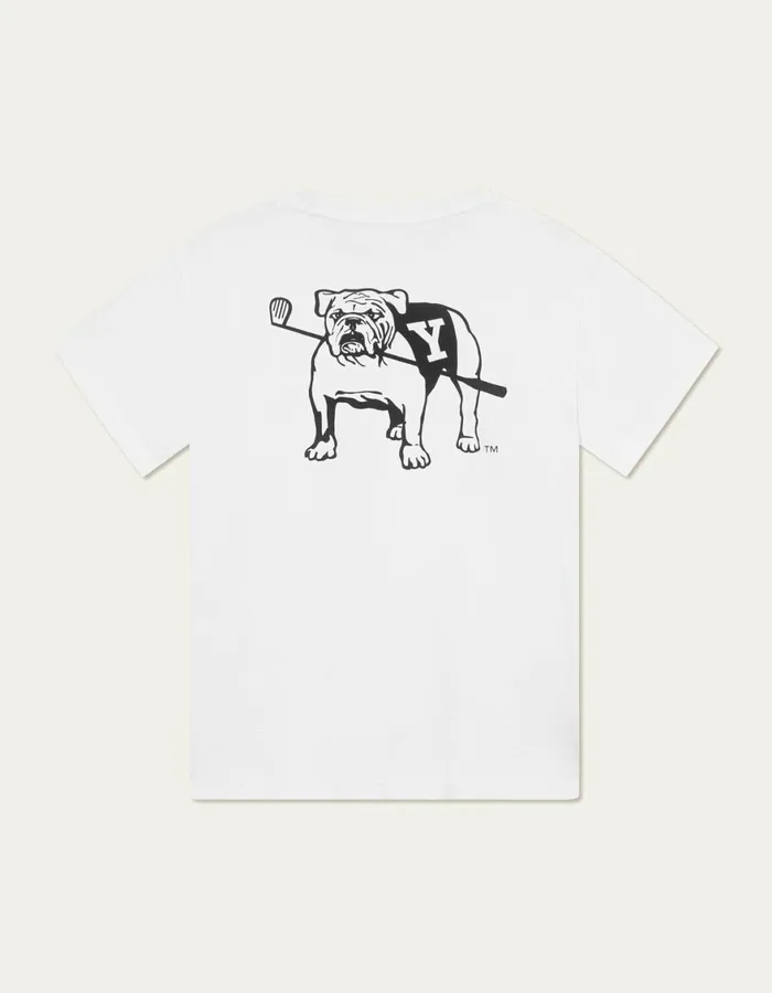Tshirts Men Les Deux Yale Bulldog TShirt 8211 WhiteWhite