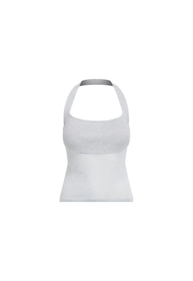 Tops Women Lioness Fashion PALISADES HALTER TOP Silver Tops Women Lioness Fashion PALISADES HALTER TOP Silver