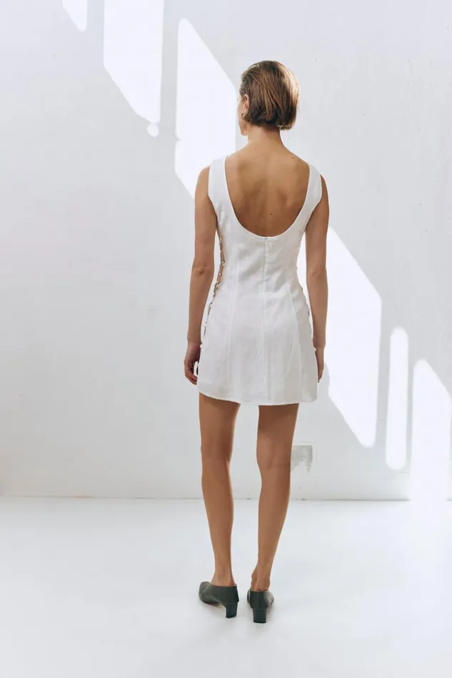 VRG GRL Mini Dresses Discoteca Mini Dress White 8211 Women VRG GRL Mini Dresses Discoteca Mini Dress White 8211 Women