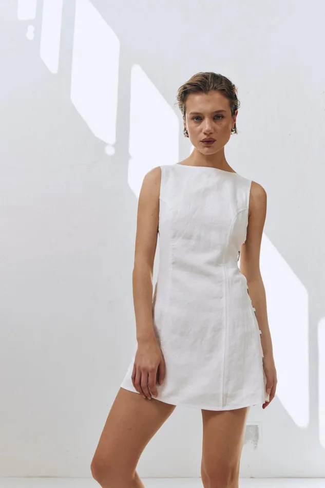 VRG GRL Mini Dresses Discoteca Mini Dress White 8211 Women VRG GRL Mini Dresses Discoteca Mini Dress White 8211 Women