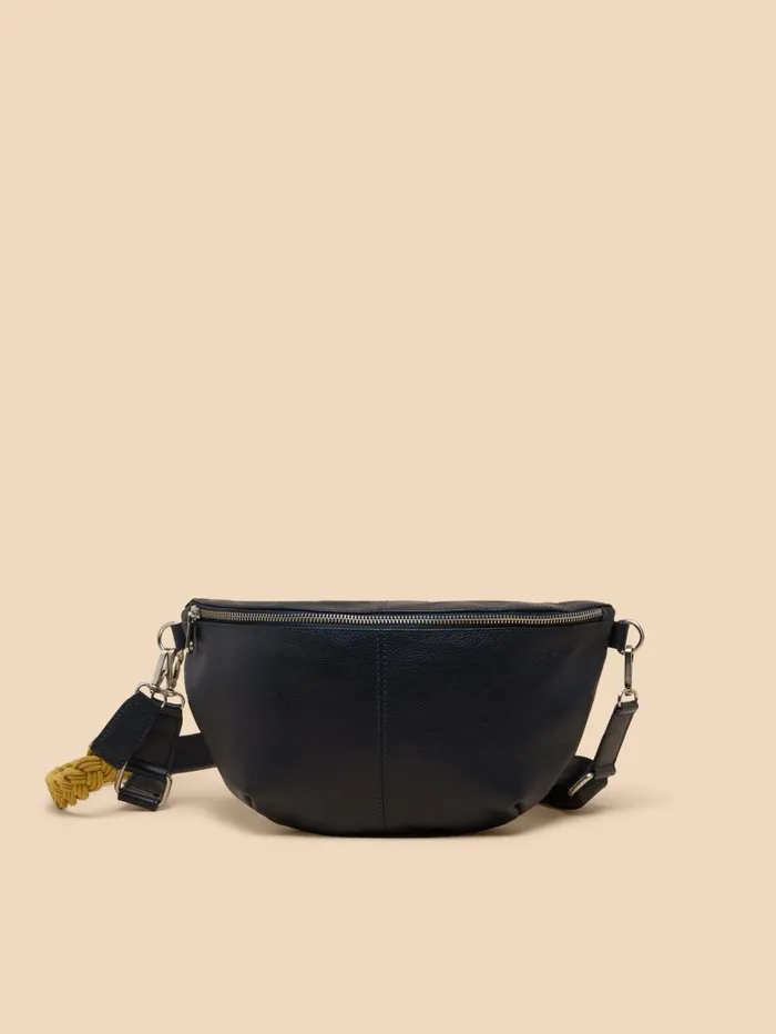 White Stuff BAGS and PURSES Sebby Leather Sling Bag Dark Navy 8211 Women