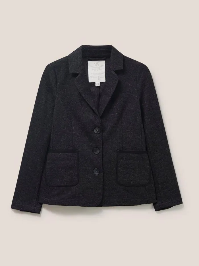 White Stuff COATS and JACKETS Olivia Wool Mix Blazer Grey Multi 8211 Women