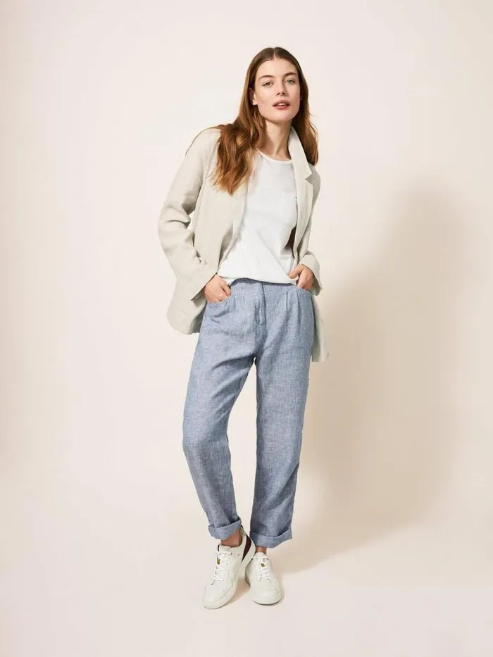 White Stuff COATS and JACKETS Scarlett Linen Blend Blazer Light Natural 8211 Women