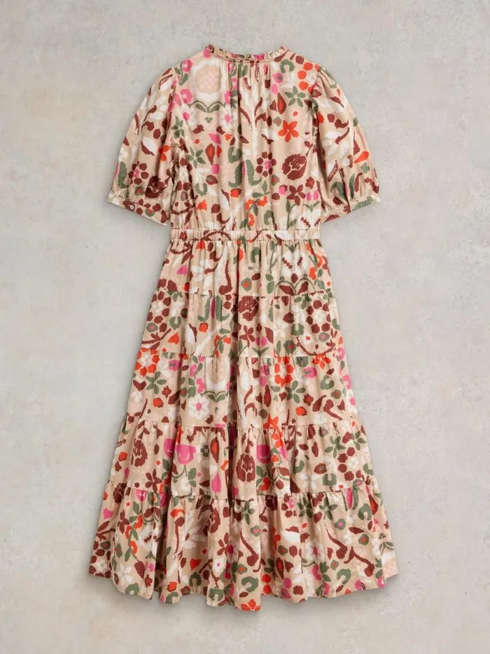 White Stuff DRESSES Elle Tiered Dress Natural Print 8211 Women White Stuff DRESSES Elle Tiered Dress Natural Print 8211 Women