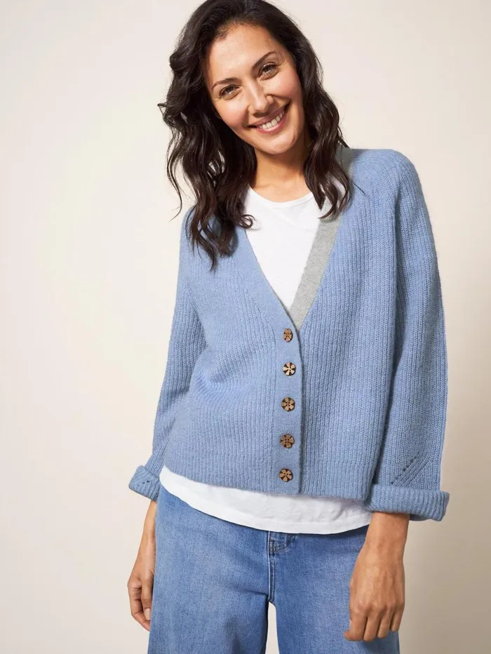 White Stuff KNITWEAR Dehlia Knitted Cardigan Light Blue 8211 Women White Stuff KNITWEAR Dehlia Knitted Cardigan Light Blue 8211 Women