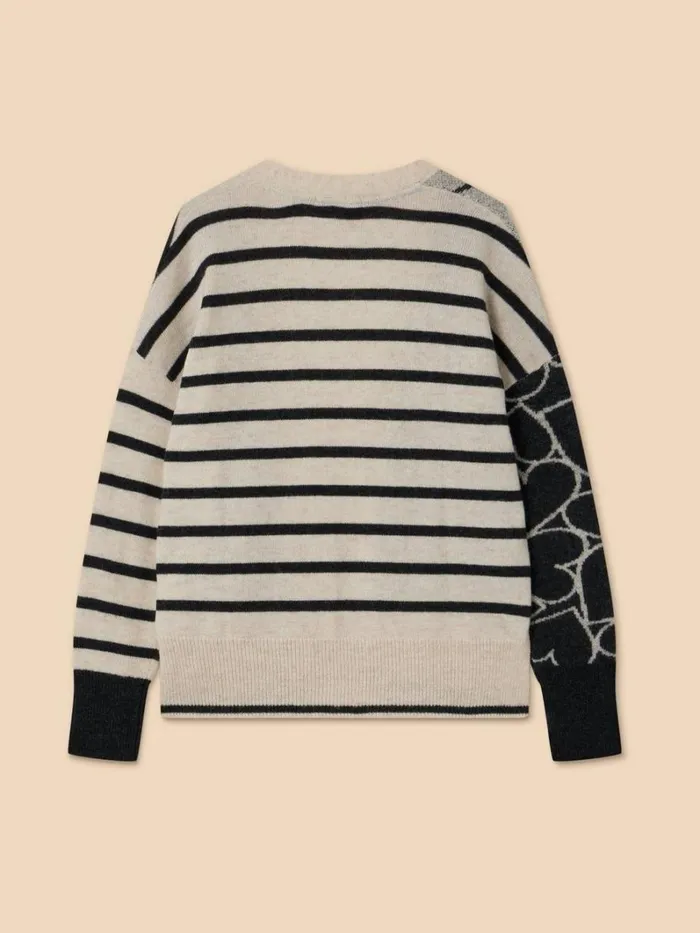 White Stuff KNITWEAR HARRIET HEART CARDIGAN Natural Multi 8211 Women White Stuff KNITWEAR HARRIET HEART CARDIGAN Natural Multi 8211 Women