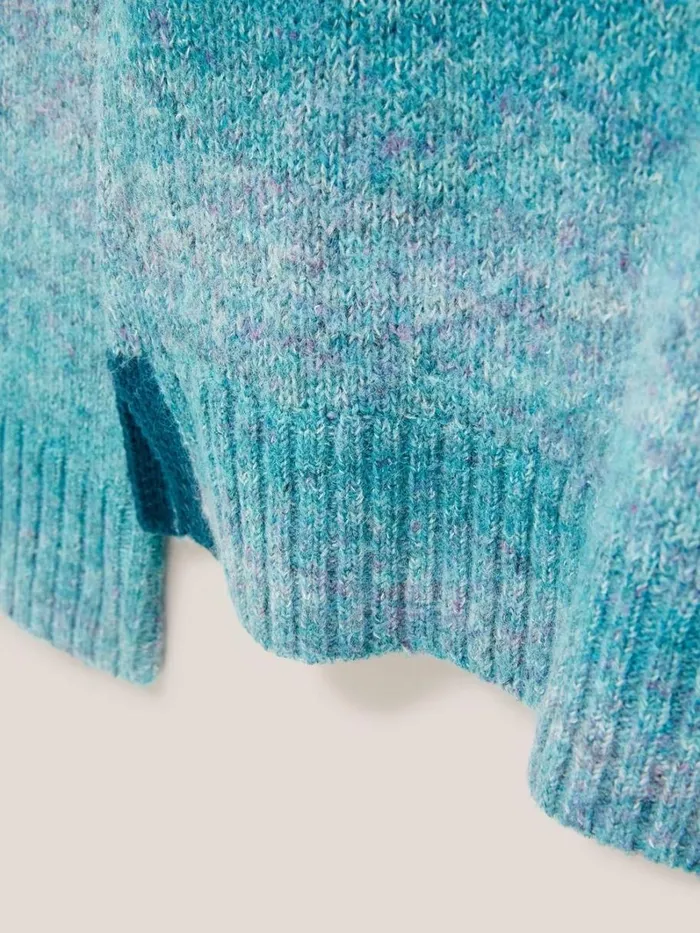White Stuff KNITWEAR SPACE DYE WOOL JUMPER Teal Multi 8211 Women White Stuff KNITWEAR SPACE DYE WOOL JUMPER Teal Multi 8211 Women
