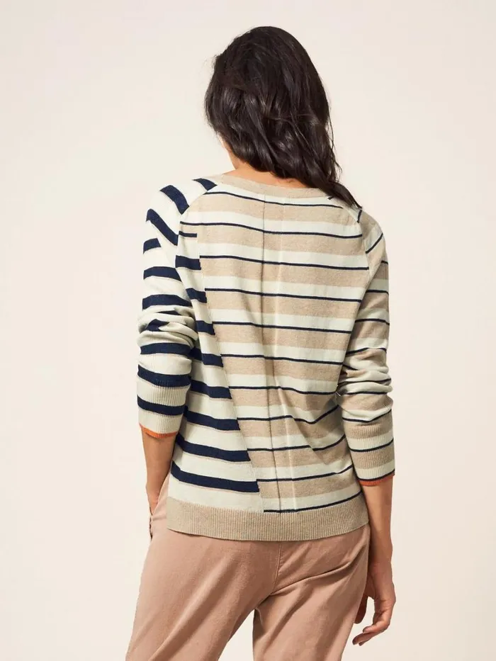 White Stuff KNITWEAR Urban Stripe Jumper Natural Multi 8211 Women White Stuff KNITWEAR Urban Stripe Jumper Natural Multi 8211 Women