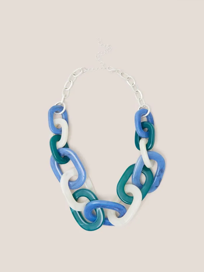 White Stuff NECKLACES Zalie Resin Chain Necklace Blue Multi 8211 Women
