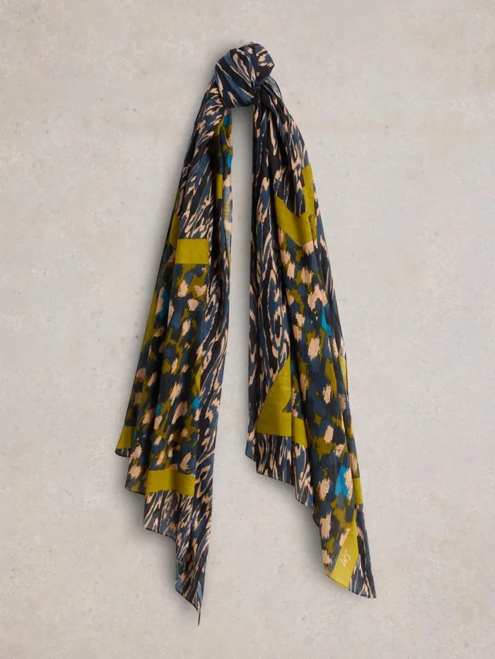 White Stuff SCARVES Abstract Star Print Scarf Blue Multi 8211 Women White Stuff SCARVES Abstract Star Print Scarf Blue Multi 8211 Women