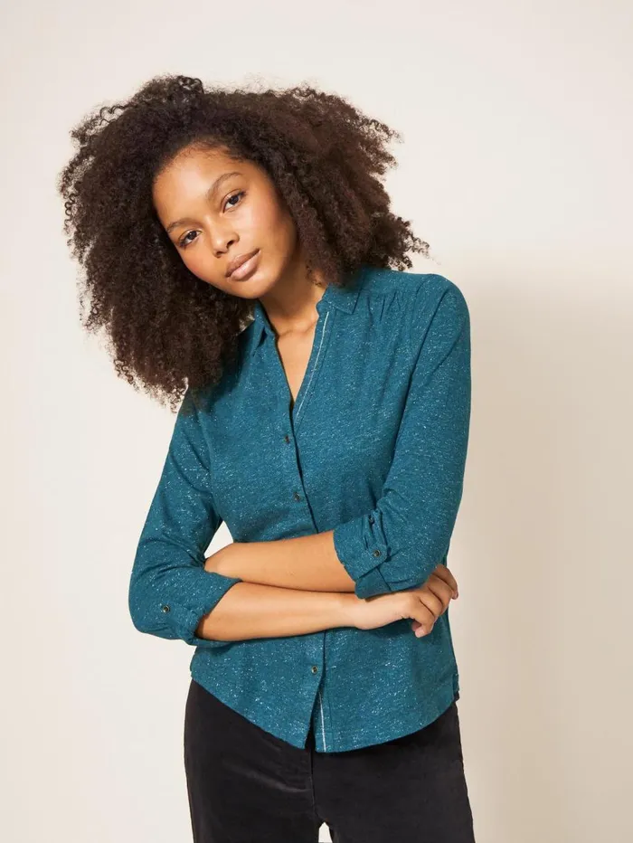 White Stuff SHIRTS and BLOUSES ANNIE SPARKLE SLIM FIT SHIRT Dk Teal 8211 Women White Stuff SHIRTS and BLOUSES ANNIE SPARKLE SLIM FIT SHIRT Dk Teal 8211 Women