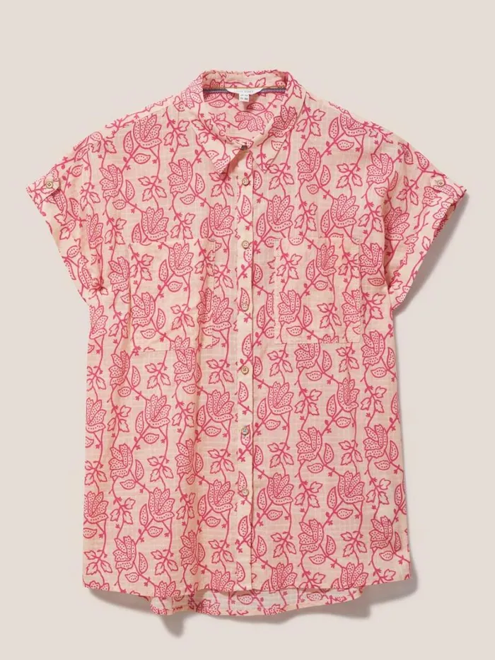 White Stuff SHIRTS and BLOUSES Ella Organic Cotton Shirt Pink Print 8211 Women White Stuff SHIRTS and BLOUSES Ella Organic Cotton Shirt Pink Print 8211 Women