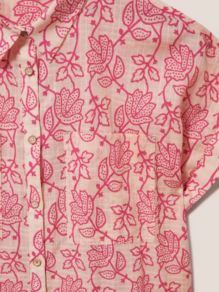 White Stuff SHIRTS and BLOUSES Ella Organic Cotton Shirt Pink Print 8211 Women White Stuff SHIRTS and BLOUSES Ella Organic Cotton Shirt Pink Print 8211 Women