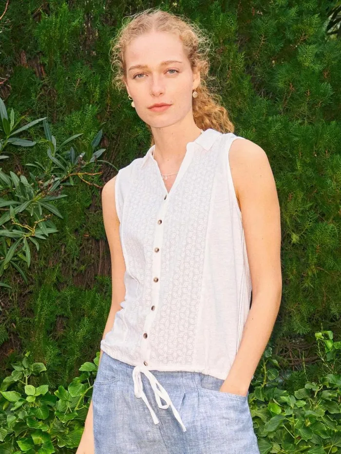 White Stuff SHIRTS and BLOUSES Flowing Grasses Sleeveless Jersey Shirt Brilliant White 8211 Women White Stuff SHIRTS and BLOUSES Flowing Grasses Sleeveless Jersey Shirt Brilliant White 8211 Women