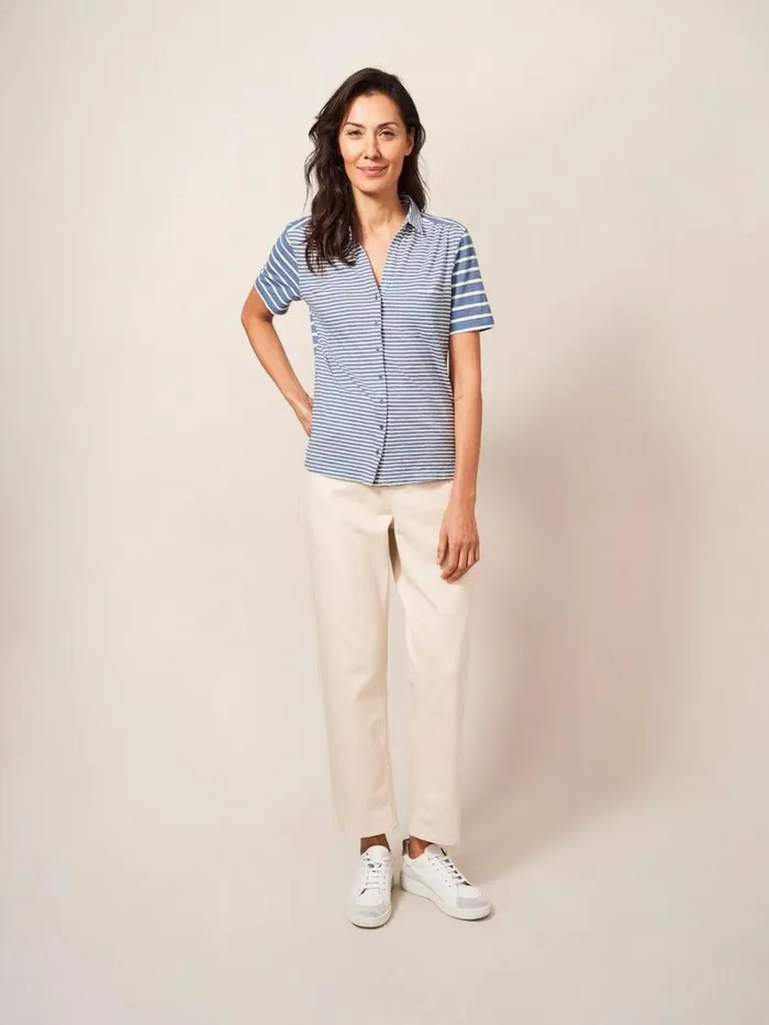 White Stuff SHIRTS and BLOUSES PENNY POCKET STRIPE SHIRT Navy Multi 8211 Women White Stuff SHIRTS and BLOUSES PENNY POCKET STRIPE SHIRT Navy Multi 8211 Women