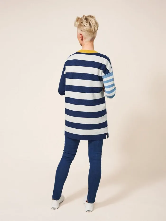 White Stuff SHIRTS and BLOUSES Reversible Stripe Tunic Navy Multi 8211 Women