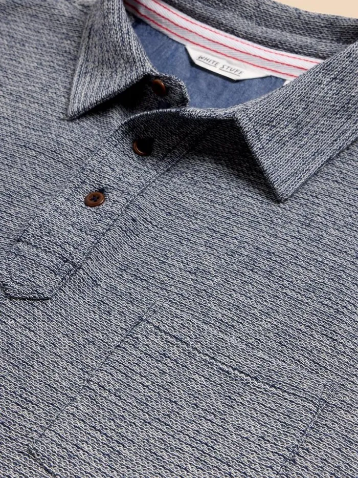 White Stuff SHIRTS Twisted Texture Polo Navy Multi 8211 Men