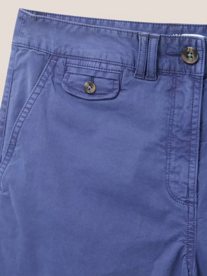 White Stuff SHORTS Hayley Organic Chino Shorts Mid Blue 8211 Women White Stuff SHORTS Hayley Organic Chino Shorts Mid Blue 8211 Women