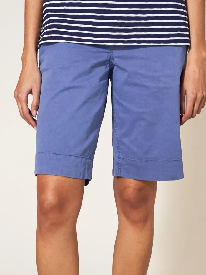 White Stuff SHORTS Hayley Organic Chino Shorts Mid Blue 8211 Women White Stuff SHORTS Hayley Organic Chino Shorts Mid Blue 8211 Women