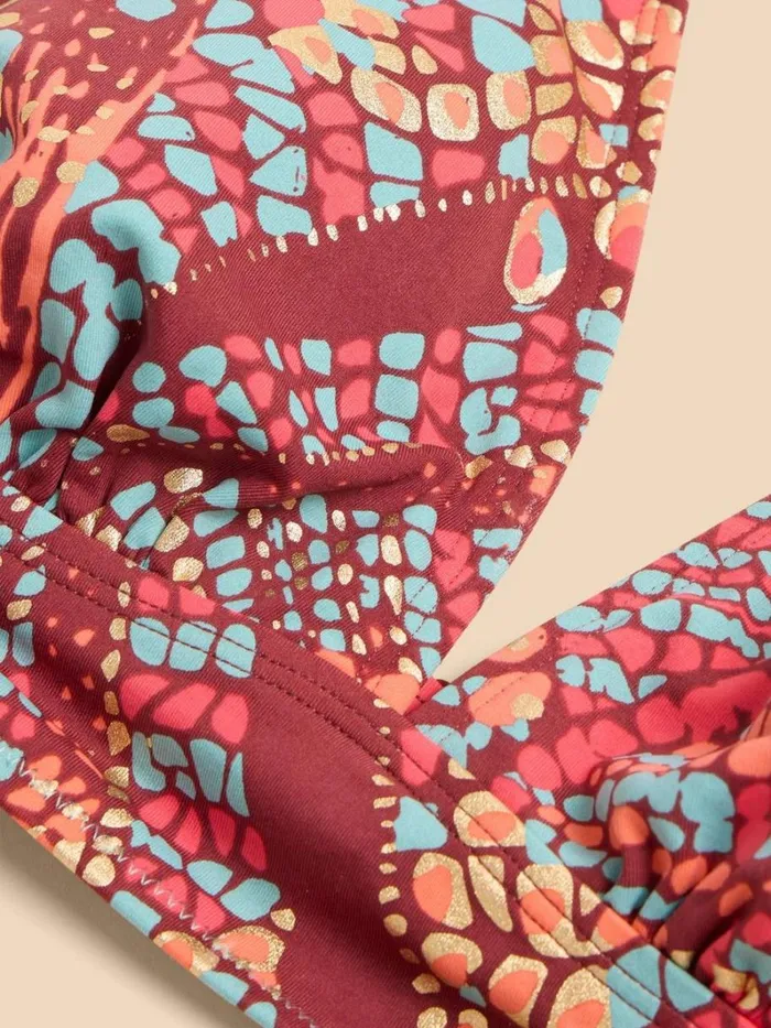 White Stuff SWIMWEAR Tabitha Bikini Top Red Print 8211 Women