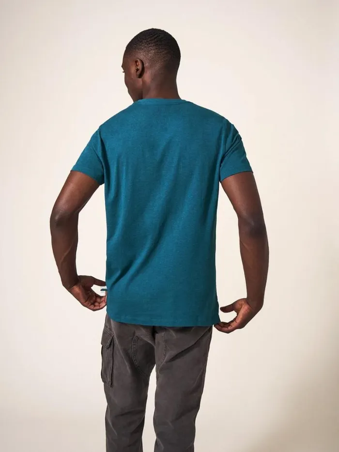 White Stuff TSHIRTS Pattern Fish Graphic Tshirt Mid Teal 8211 Men