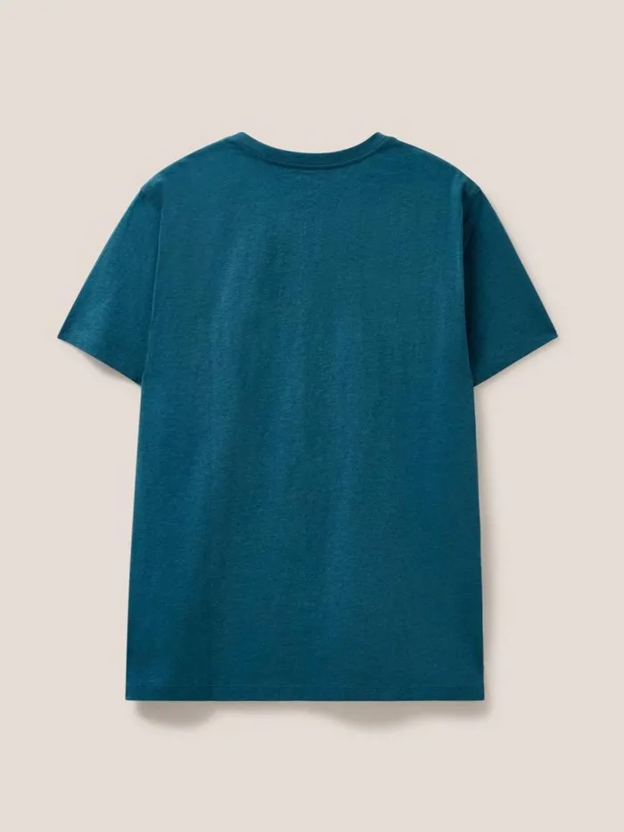 White Stuff TSHIRTS Pattern Fish Graphic Tshirt Mid Teal 8211 Men