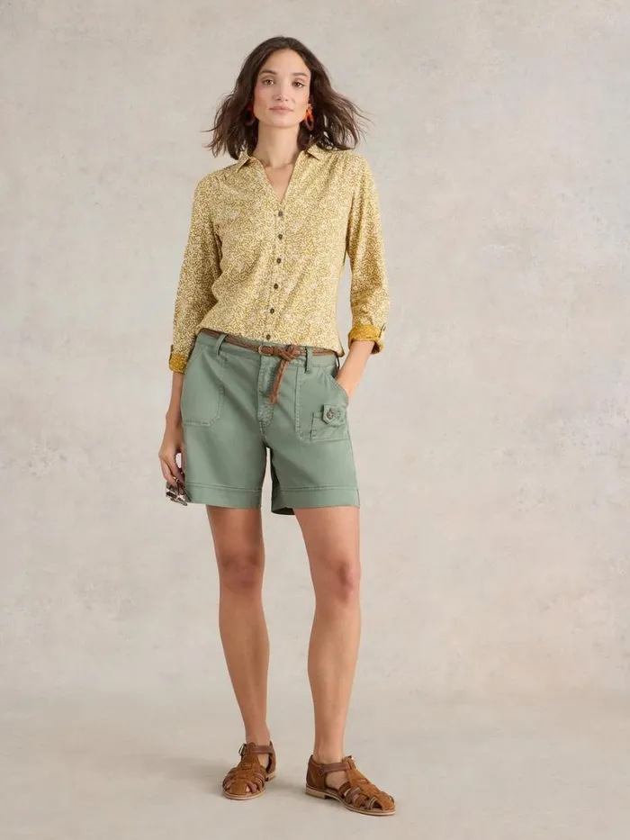 White Stuff TOPS and TEES ANNIE LONG SLEEVE PRINTED SHIRT Chartreuse Print 8211 Women White Stuff TOPS and TEES ANNIE LONG SLEEVE PRINTED SHIRT Chartreuse Print 8211 Women
