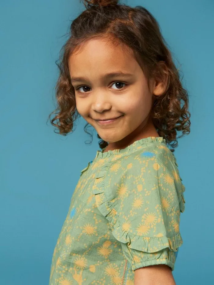 White Stuff TOPS Printed Woven Top Green Multi 8211 Kids