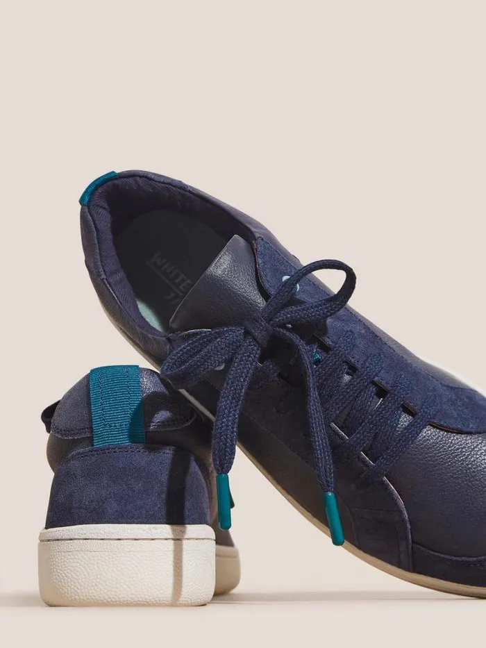 White Stuff TRAINERS Leather Suede Trainer Navy Multi 8211 Women White Stuff TRAINERS Leather Suede Trainer Navy Multi 8211 Women